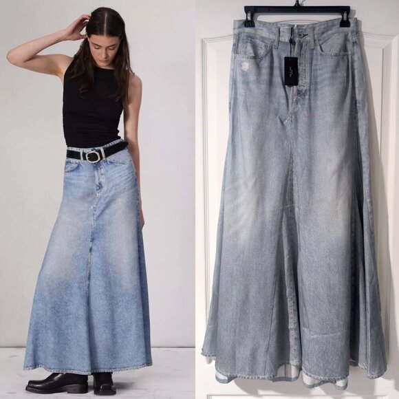 rag & bone | Liquid Miramar Maxi Skirt In Posy - Picture 1 of 12